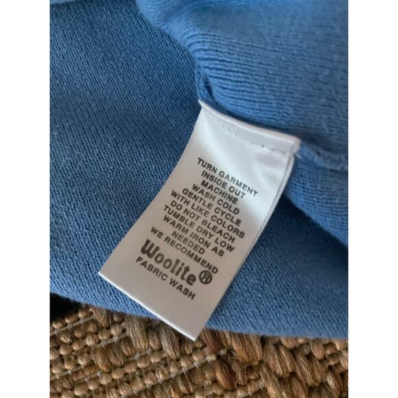 90s style Designers Originals Blue Cardigan with Black edging SZ Small - Picture 6 of 8